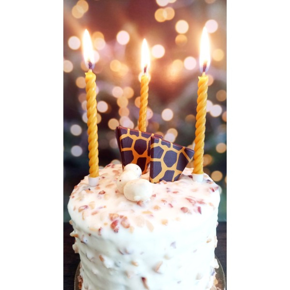 Petekoğlu (12 Adet ) Balmumu Mum Doğal Petek Pasta Parti Mumu Doğym Günü Nişan Kına Gecesi Beeswax Candle - Sarı Dekoratif Mum Fiyatı