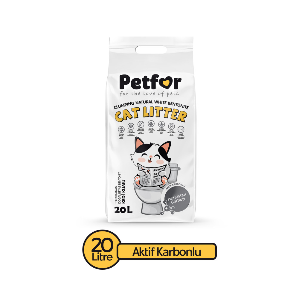 Petfor 20 LT Aktif Karbonlu Kedi Kumu Evcil Hayvan Ürünleri Fiyatı