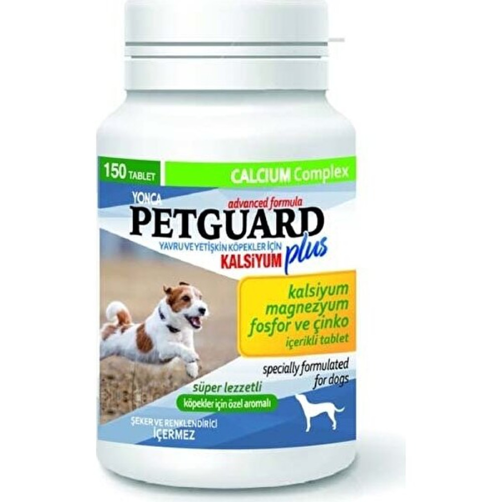 Petguard Köpekler Için Magnezyum Fosfor ve Çinkolu kalsiyum tableti 150 Adet Evcil Hayvan Ürünleri Fiyatı