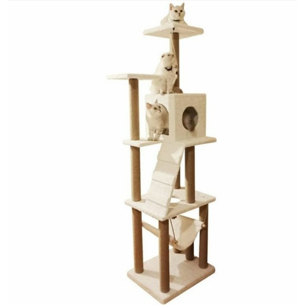 Pethomealpi -Kedi Tırmalama Kedi Kulesi Çok Katlı Yuvalı ve Oyun Platformu Evcil Hayvan Ürünleri Fiyatı