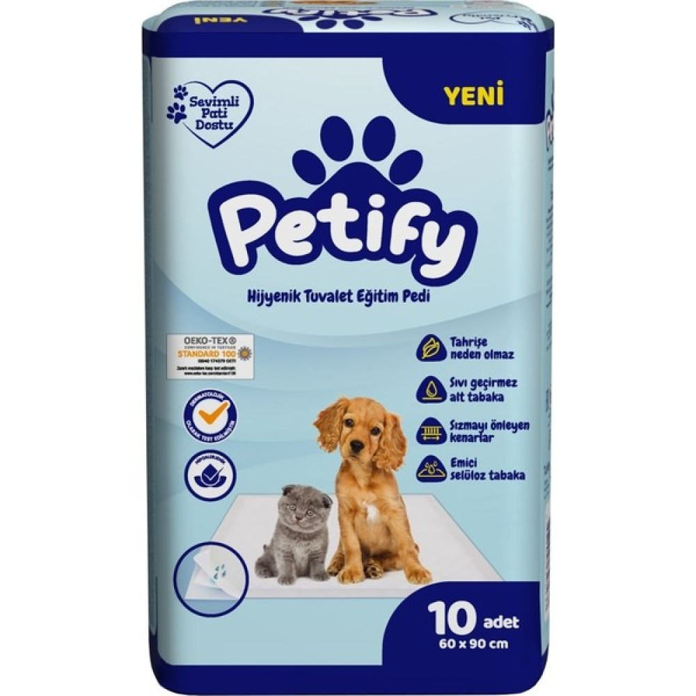 Petify Evcil Hayvan Eğitim Pedi 60 x 90 cm (10'lu) Evcil Hayvan Ürünleri Fiyatı