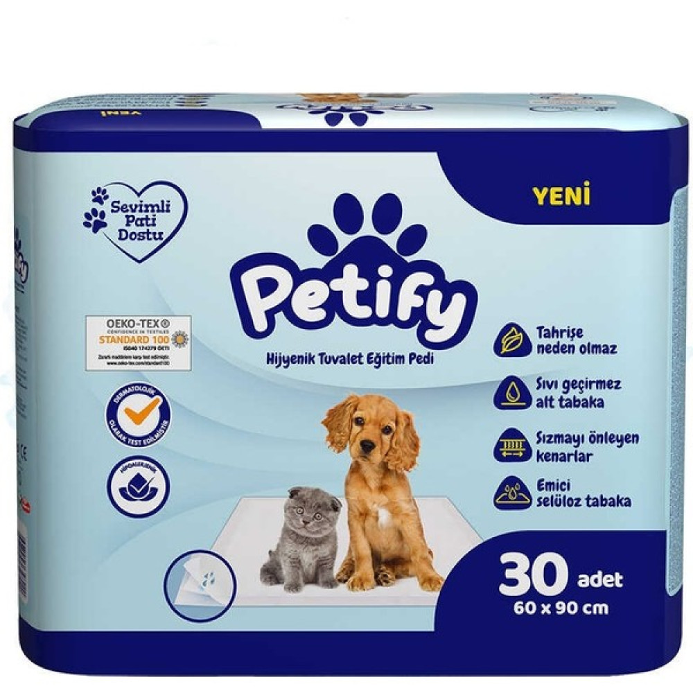 Petify Evcil Hayvan Tuvalet Eğitim Pedi 60*90CM 30 Adet Tekli Pk Evcil Hayvan Ürünleri Fiyatı
