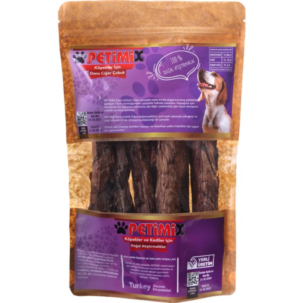 Petimix Dana Ciğer Çubukları 100g Çiğneme Kemikleri Köpek Ödülü Evcil Hayvan Ürünleri Fiyatı