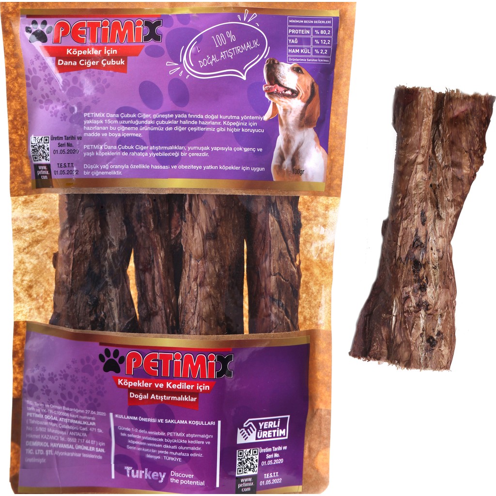 Petimix Dana Ciğer Çubukları 100g Çiğneme Kemikleri Köpek Ödülü Evcil Hayvan Ürünleri Fiyatı