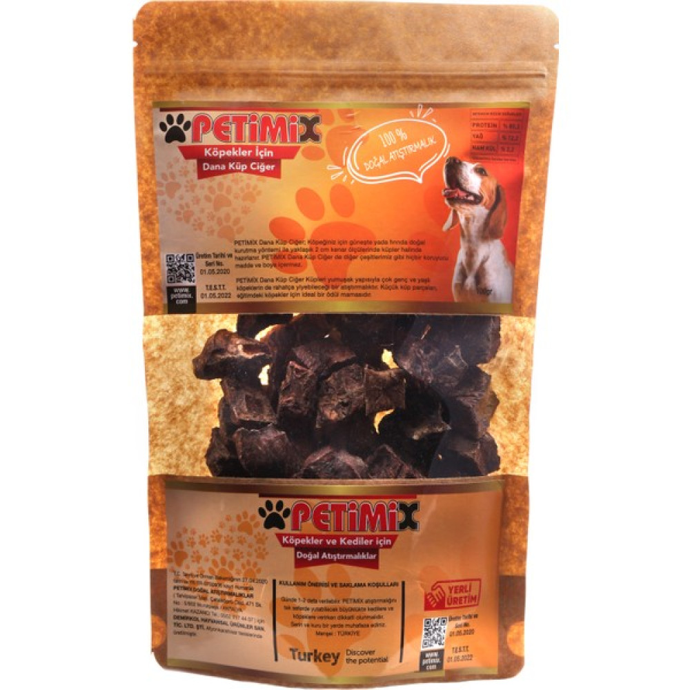Petimix Dana Ciğer Küpleri 100g Köpek Ödül Maması Evcil Hayvan Ürünleri Fiyatı