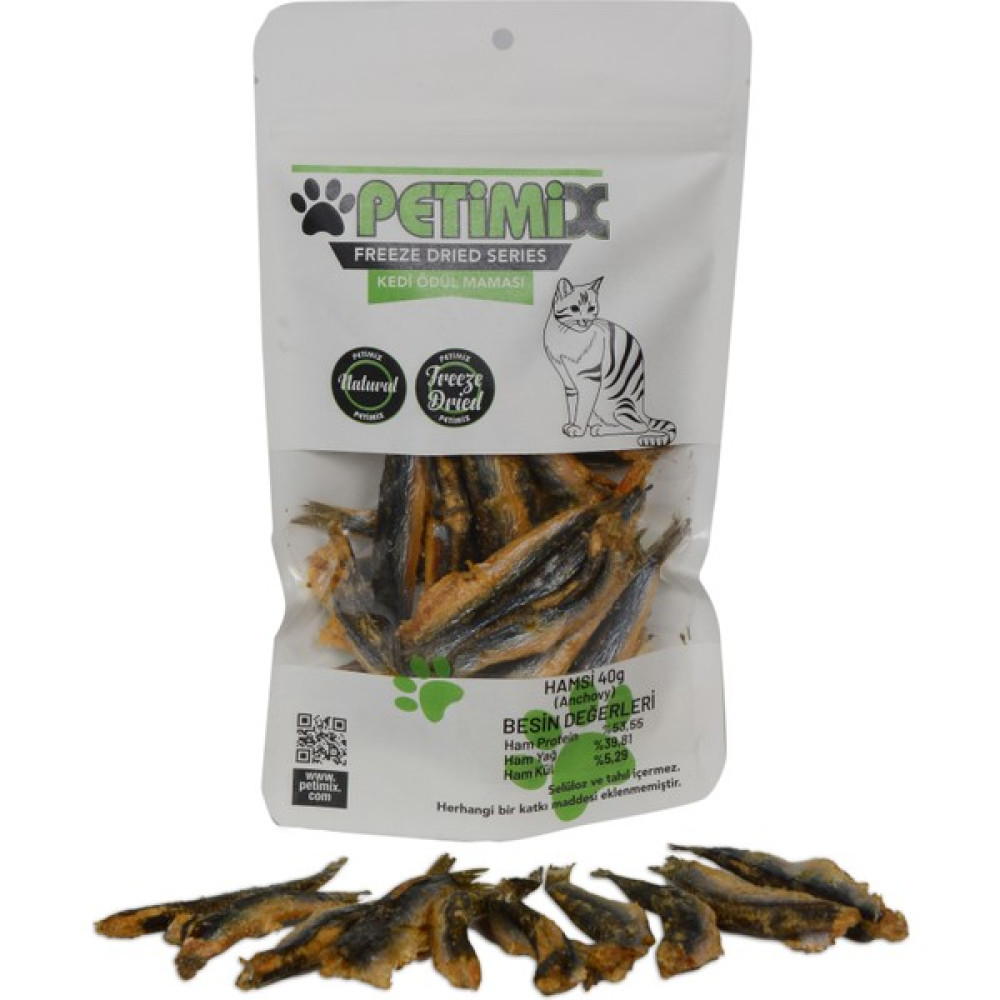 Petimix Freeze Dry HAMSI40G Kedi Ödül Maması Evcil Hayvan Ürünleri Fiyatı