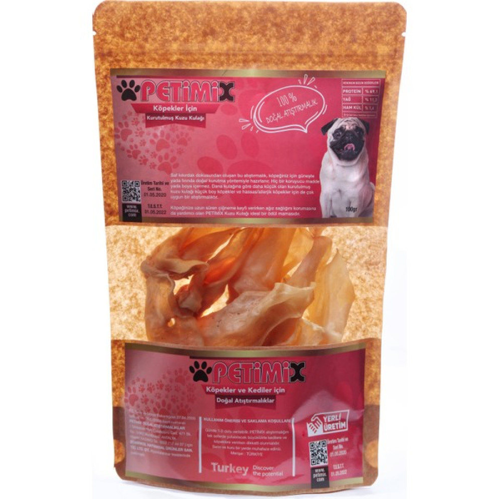 Petimix Kuzu Kulakları 100g Çiğneme Kemikleri Köpek Ödülü Evcil Hayvan Ürünleri Fiyatı