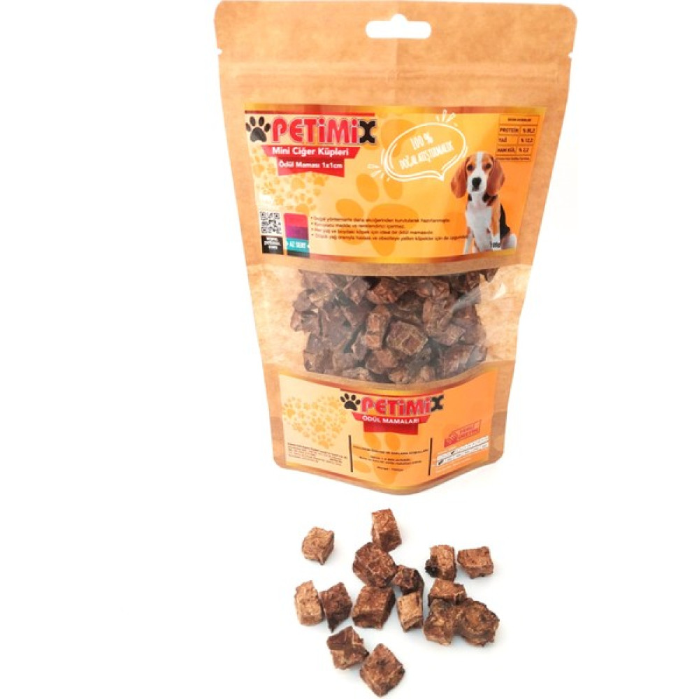 Petimix Mini Ciğer Küpleri 100G Köpek Ödül Maması Evcil Hayvan Ürünleri Fiyatı