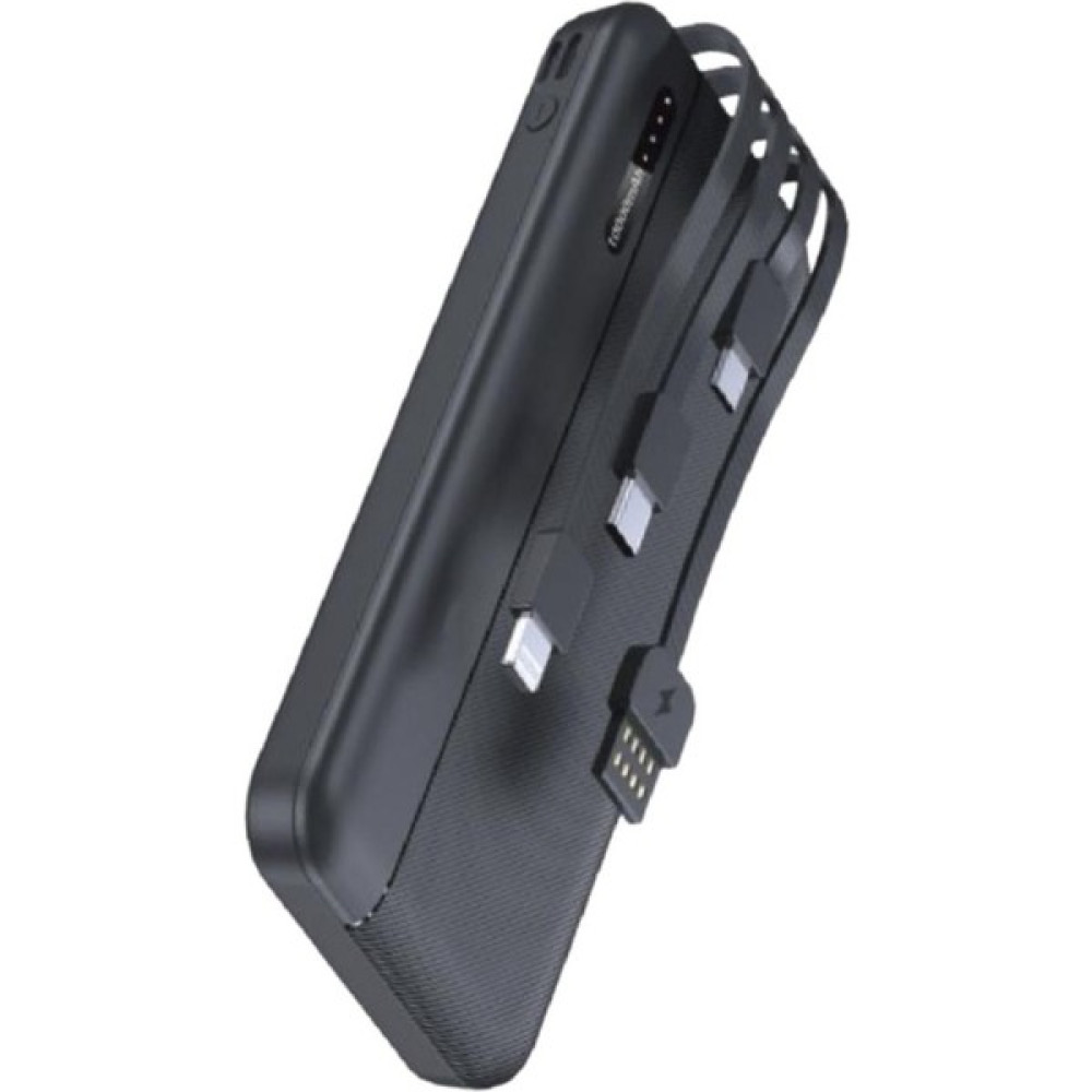 Petinka Powerbank 10000MAH Hızlı Kablosuz Şarj Çift Giriş Mikro Type-C USB Lightning 4 Kablolu Güç Kaynağı - Siyah Oto Boyaları Fiyatı