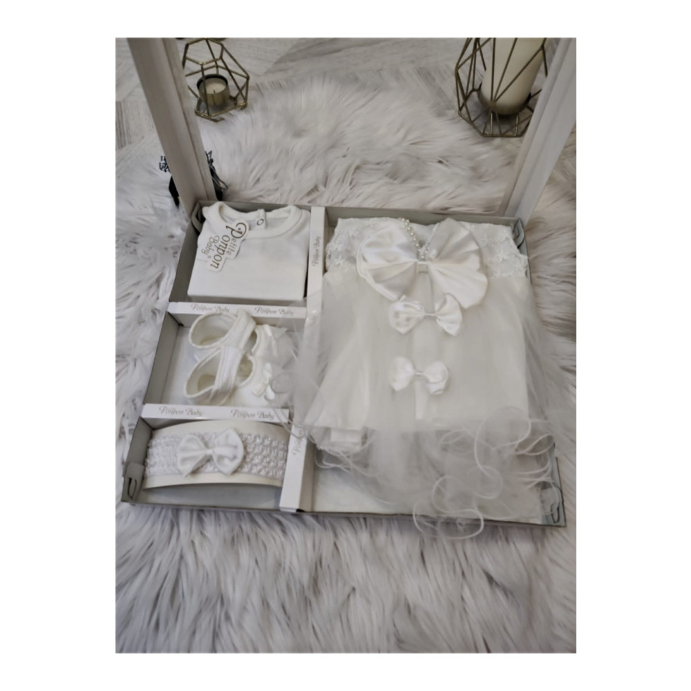 Petite Ponpon Baby 4 Lü Kız Bebek Mevlüt Elbisesi 0-3 AY Beden Bebek Giyim-Tekstil Fiyatı
