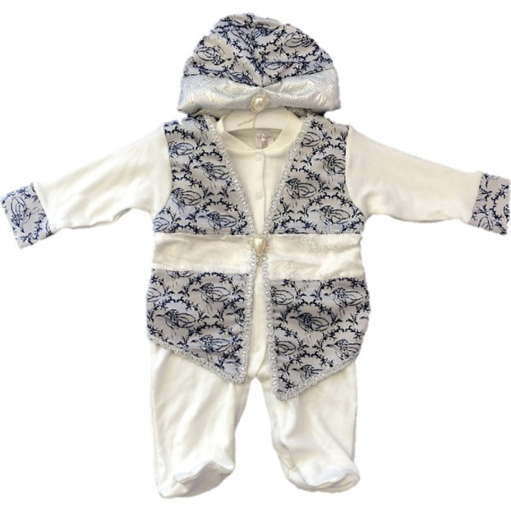 Petite Ponpon Baby 515 Erkek Şehzade Takımı - 3 - 6 Ay - Lacivert - Gümüş Bebek Giyim-Tekstil Fiyatı