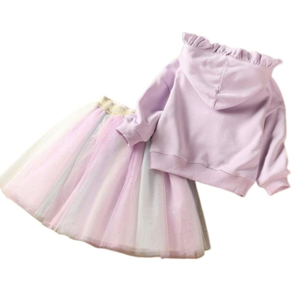 Petityu Unicorn Sweatshirt ve Parlak Tul Tutu Etek Kombin Etek Fiyatı
