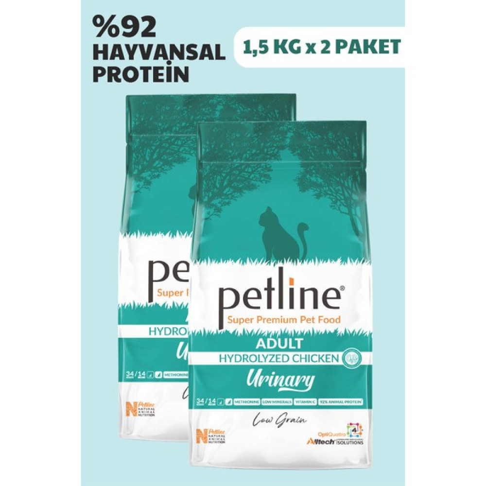 Petline Urinary Tavuklu Kedi Maması 3kg (2 x 1,5 Kg) - 3 kg Evcil Hayvan Ürünleri Fiyatı