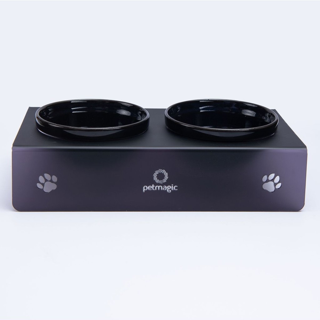 Petmagic Akrilik Pleksi İkili Kedi Mini Köpek Mama Su Kabı 400 ml Saten Siyah Ergonomik Tasarım SSD / Solid State Drive Fiyatı