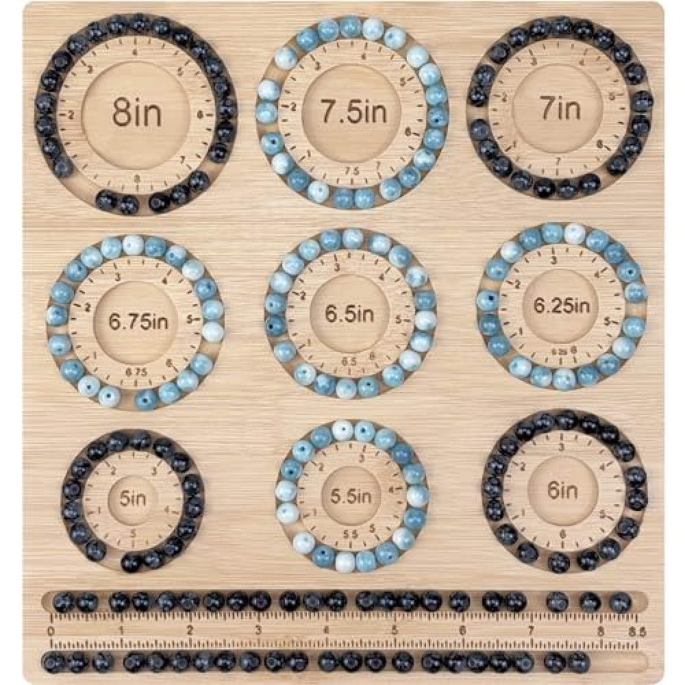 Petoysoso Bead Boards for Jewelry Making, Bamboo Beading Board for Jewelry Bracelet Making, Bracelet Bead Board, Bracelet Bead Board for Bracelet, Jewelry Making Supplies,Bead Tray 5" to 8"