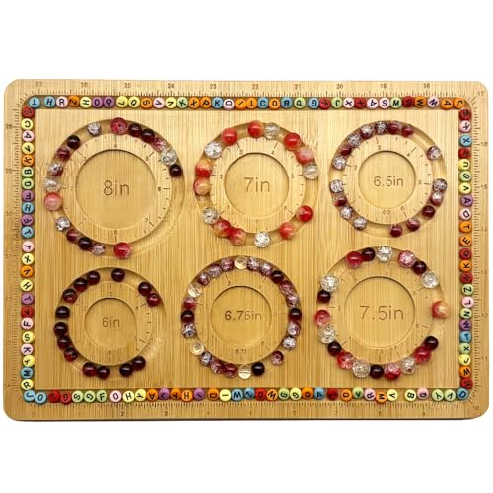 Petoysoso Bead Boards for Jewelry Making, Bamboo Beading Board for Jewelry Bracelet Making, Bracelet Bead Board, Bracelet Bead Board for Bracelet, Jewelry Making Supplies,Necklaces,DIY Small