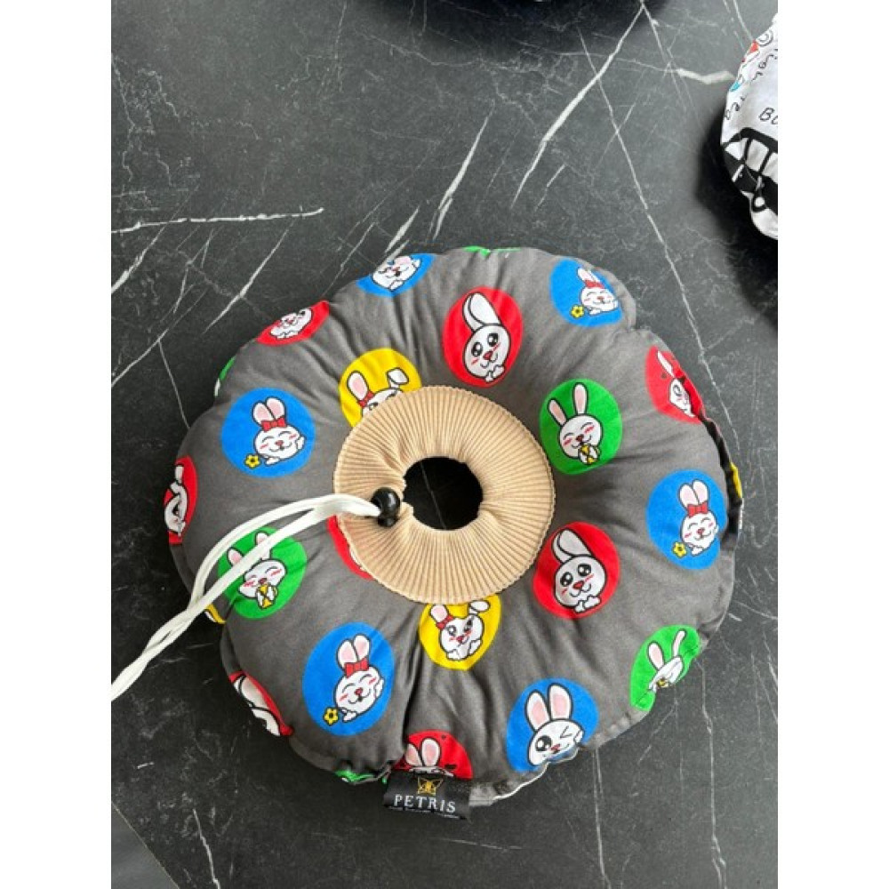 Petris Kedi ve Küçük Irk Köpek Boyunluk-Elizabeth Yakalık Operasyon(Ameliyat)Boyunluk (Gri Tavşanlar) - Gri - 3-Medium Evcil Hayvan Ürünleri Fiyatı