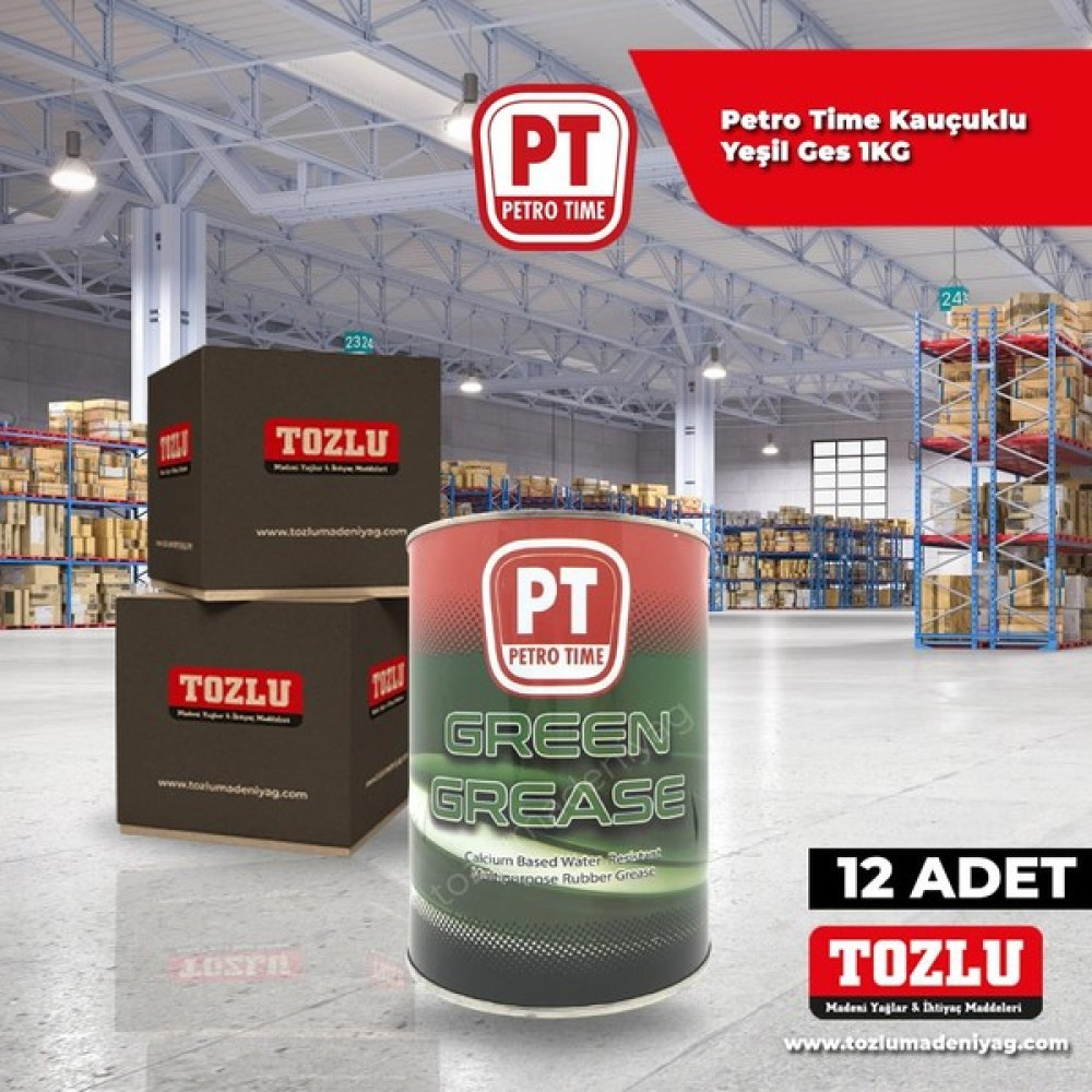 Petro Time Kauçuklu  Yeşil Gres 1 kg 12 Adet Oto Boyaları Fiyatı