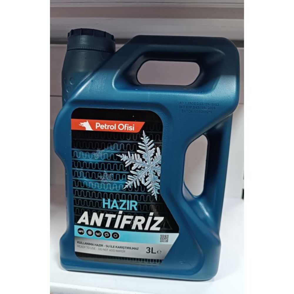 Petrol Ofisi Hazır Antifriz 3 Lt (2023 Üretim) -40 Derece Antifiriz Fiyatı