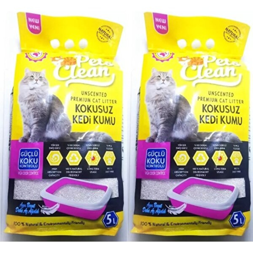 Pets Clean Kedi Kumu Natural Kokusuz 2*5 Lt Evcil Hayvan Ürünleri Fiyatı