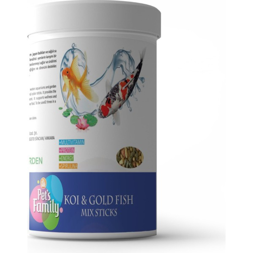 Pets Family Koi & Gold Fish Mix Sticks 1L/100gr x 2 Adet Oto Boyaları Fiyatı