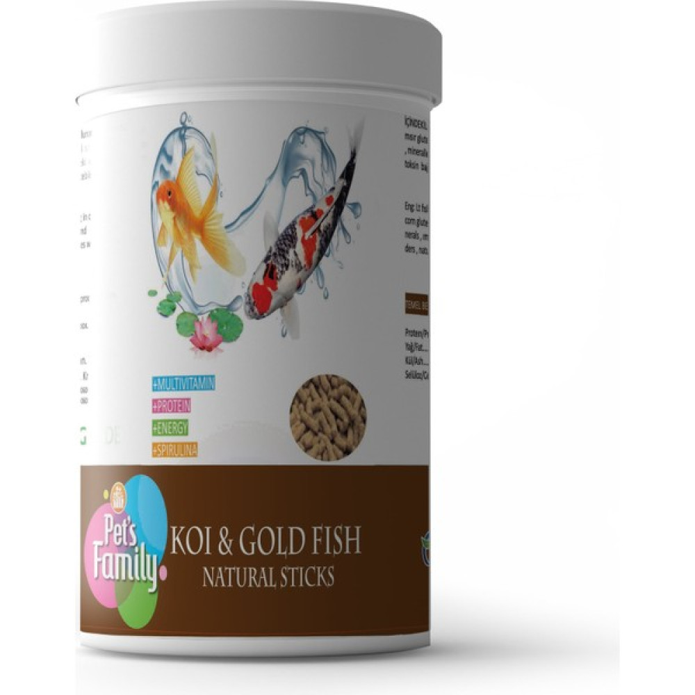 Pets Family Koi & Gold Fish Natural Sticks 1L/100gr x 2 Adet Oto Boyaları Fiyatı