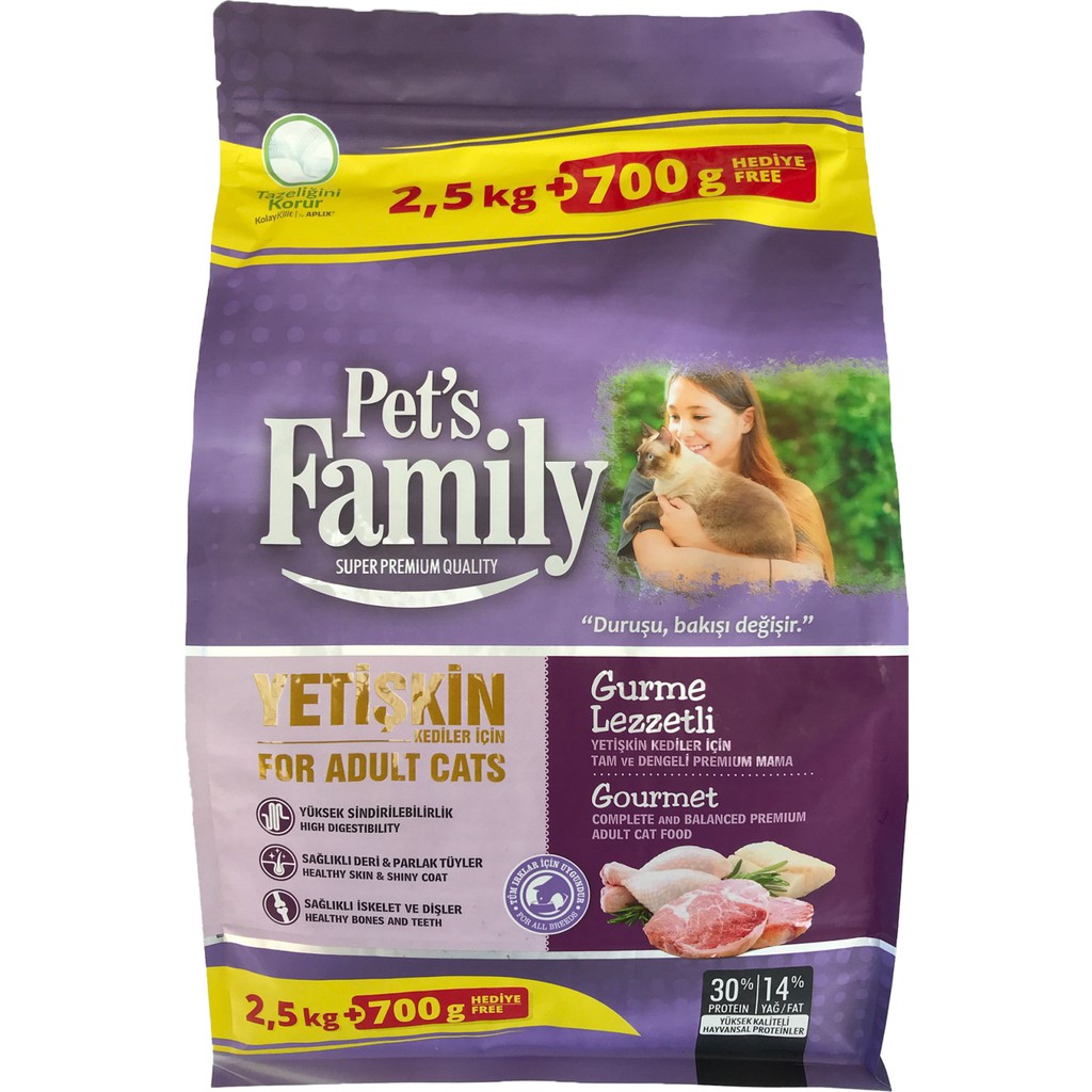Pets Family Premium Gurme Lezzetli Yetişkin Kedi Maması 3200 G Evcil Hayvan Ürünleri Fiyatı