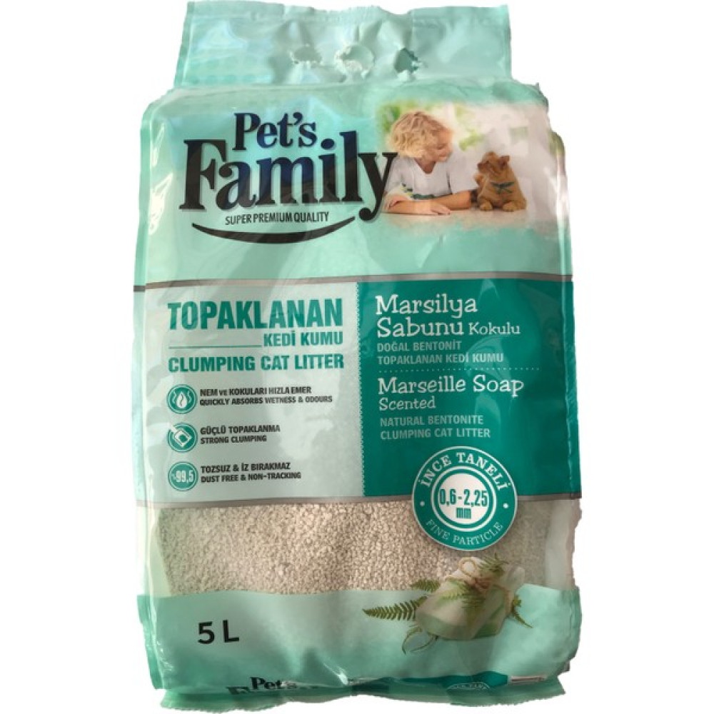 Pets Family Topaklanan Marsilya Sabunu Kokulu Doğal Bentonit Ince Taneli Premium Kedi Kumu 5 L Evcil Hayvan Ürünleri Fiyatı