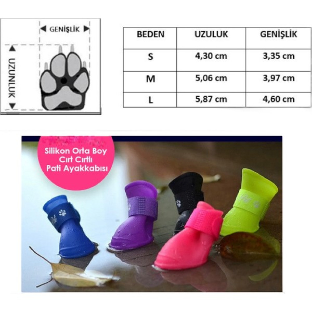 Pets&Others Su Geçirmez Kaymaz Tabanlı Kedi Köpek Ayakkabısı Cırt Cırtlı Pati Ayakkabısı - Mavi - M Evcil Hayvan Ürünleri Fiyatı