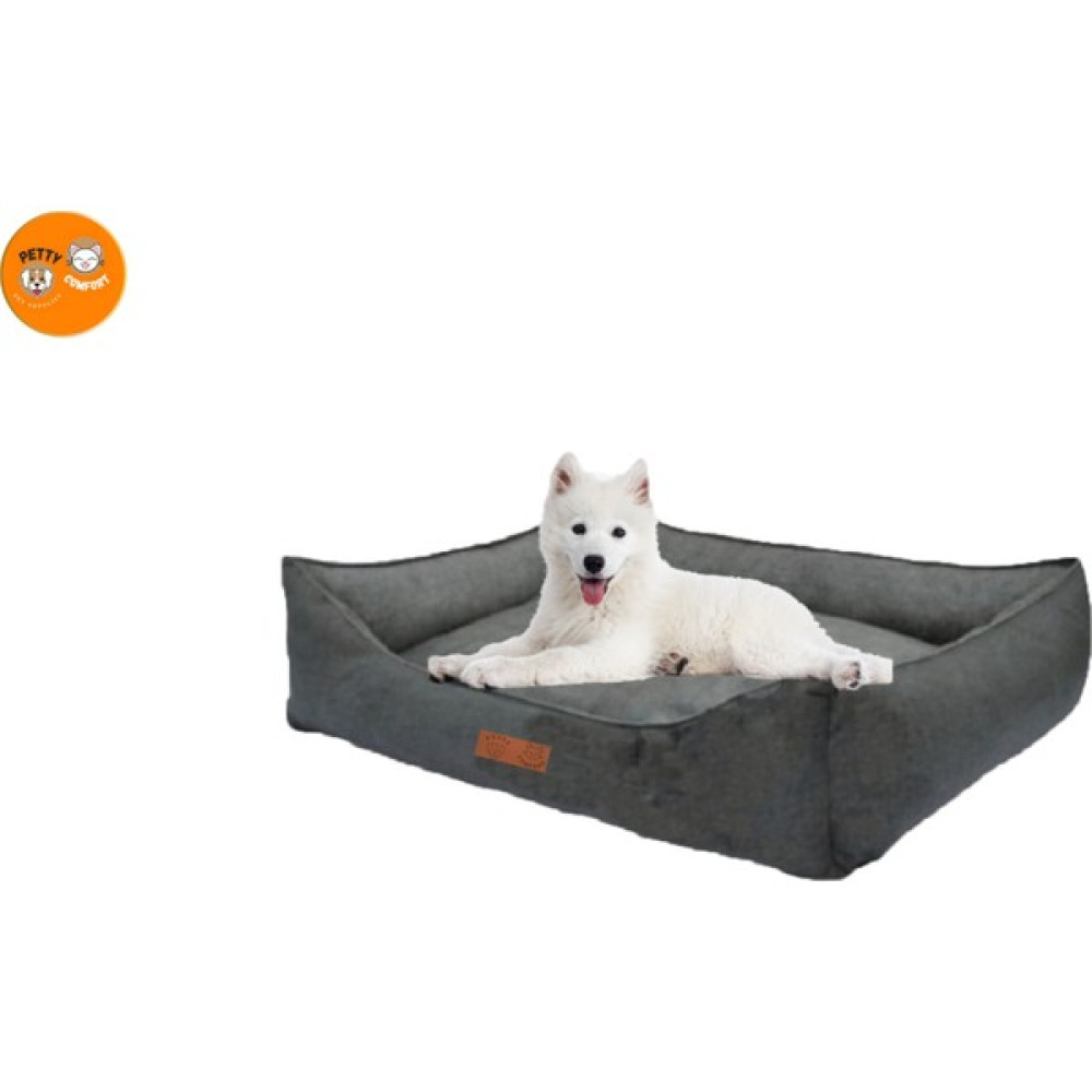 Petty Comfort Kedi Yatağı- Köpek Yatağı-Orta Irk Köpek Yatağı-Büyük Irk Köpek Yatağı-Silinebilir-Tamamı Fermuarlı - Gri - XL Evcil Hayvan Ürünleri Fiyatı