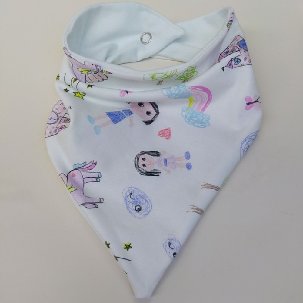 Petty Panda Kids Çift Katlı Çift Taraflı Resim Çizgili Bebek Fular Önlük PPK11203 - 1 - 4 Yaş - Beyaz Mama Önlüğü Fiyatı