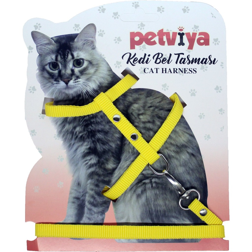 Petviya Kedi Göğüs (Bel) Tasması - Sarı Evcil Hayvan Ürünleri Fiyatı