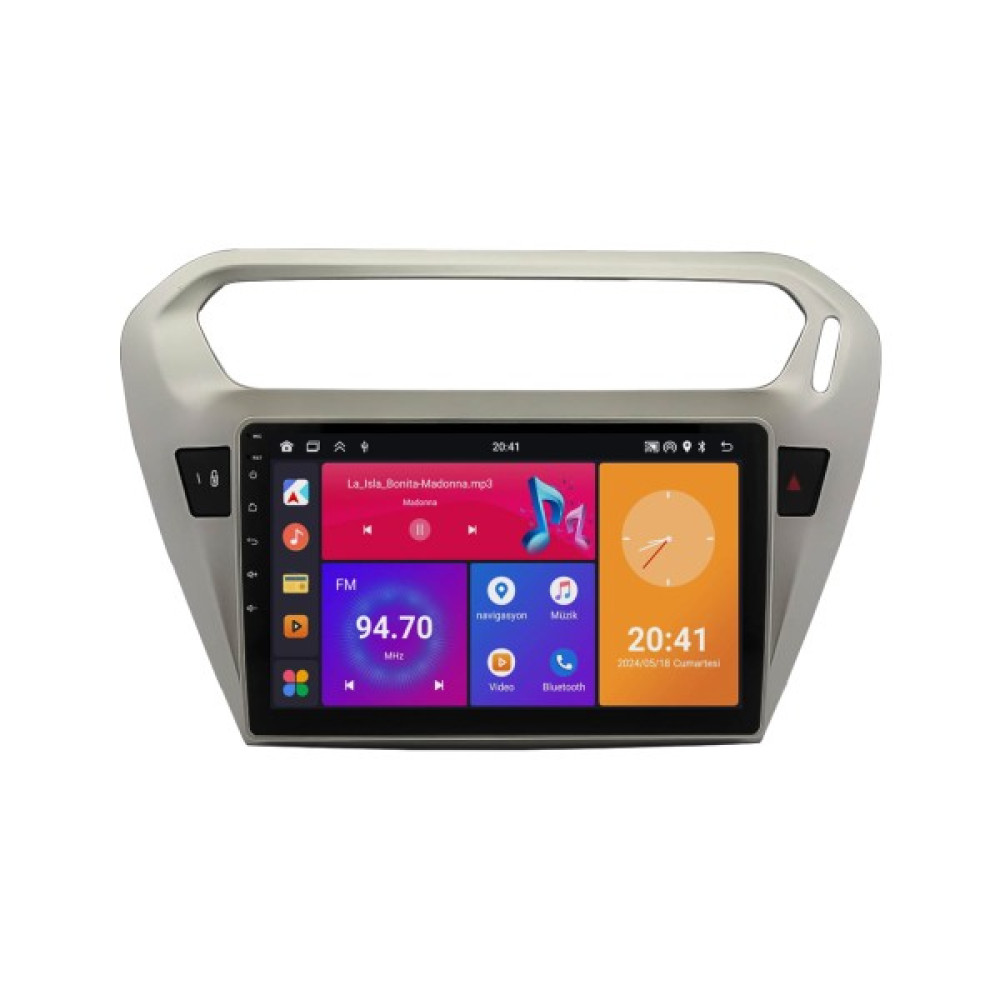 Peugeot 301 Android Multimedya Sistemi (2012-2024) 6+64 GB - Siyah Oto Görüntü Sistemleri Fiyatı
