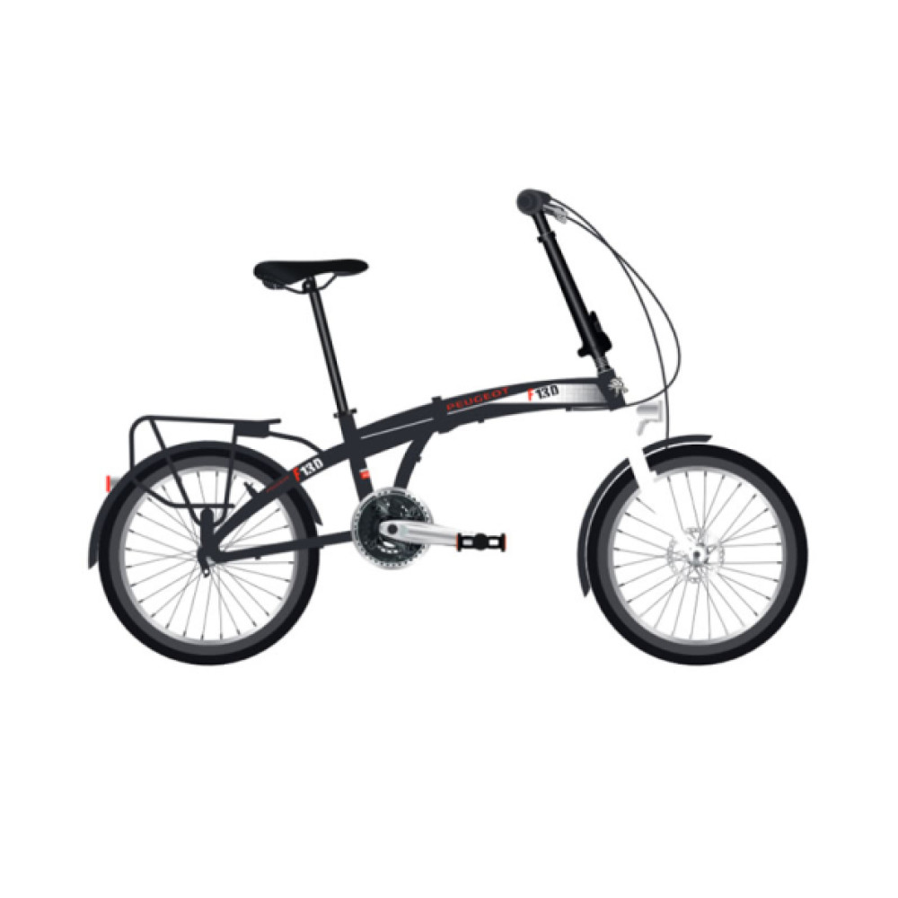 Peugeot F13-D Katlanabilir Bisiklet (Mat Siyah Mat Beyaz Kirmizi) Katlanabilir Bisiklet Fiyatı