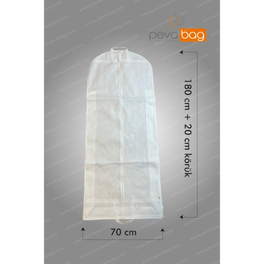 Pevabag Gelinlik ve Abiye Kılıfı (Gamboç) 1 Adet / 70*180+20CM 80 gr Beyaz Hurç Fiyatı