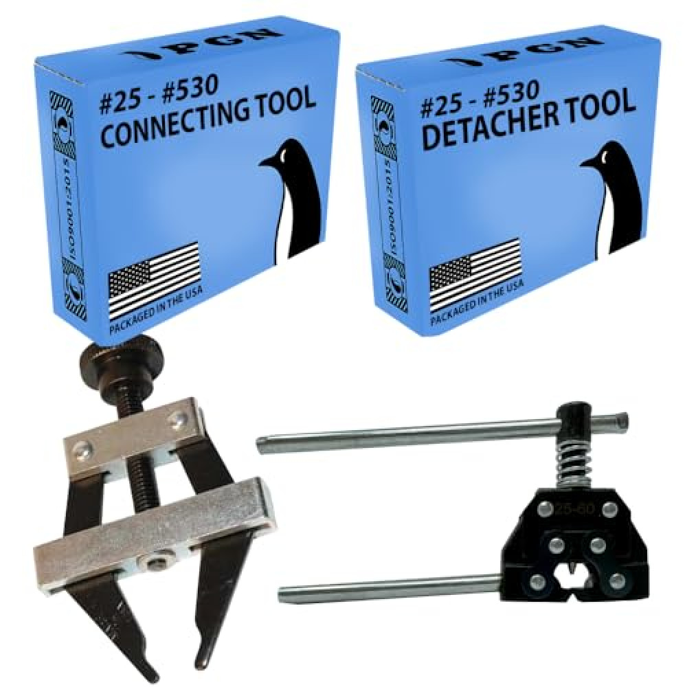 PGN RC-KIT-25-60 Roller Chain Tool Kit Breaker Cutter + Puller Holder #25 - #60