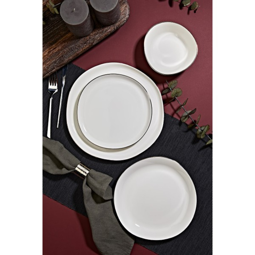 Ph Concept Amorphie Platin Yaldız 24 Parça 6 Kişilik Porselen Yemek Takımı Yemek Takımı Fiyatı