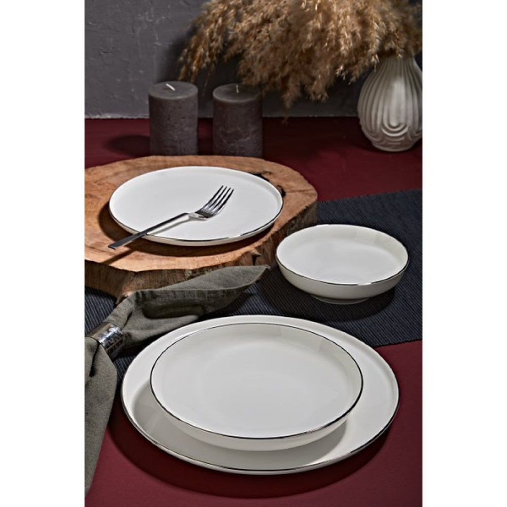 Ph Concept Nordic Platin Yaldız 24 Parça 6 Kişilik Porselen Yemek Takımı Yemek Takımı Fiyatı