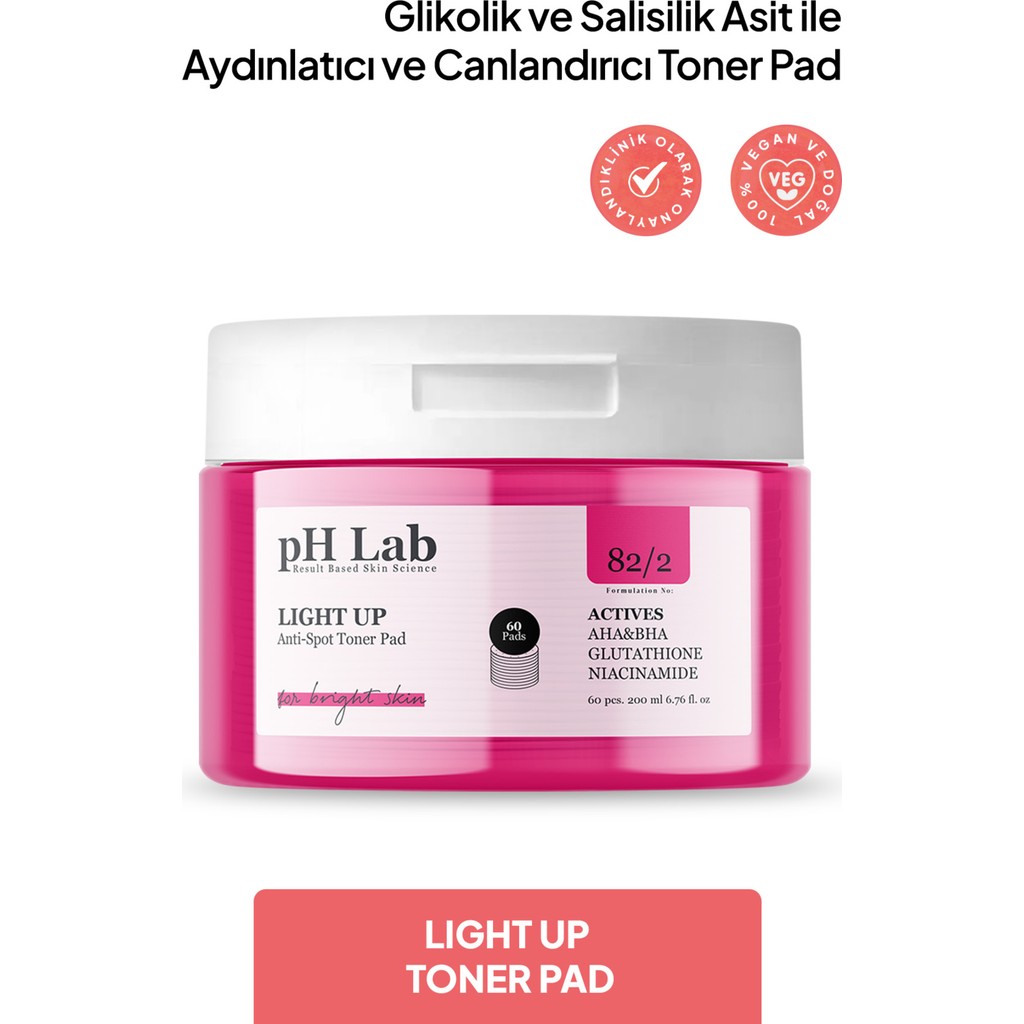 Ph Lab Light Up Toner Pedi Cilt Tonunu Eşitleyen 60 Adet Hijyenik Temizleme Mendili Tonerler Fiyatı