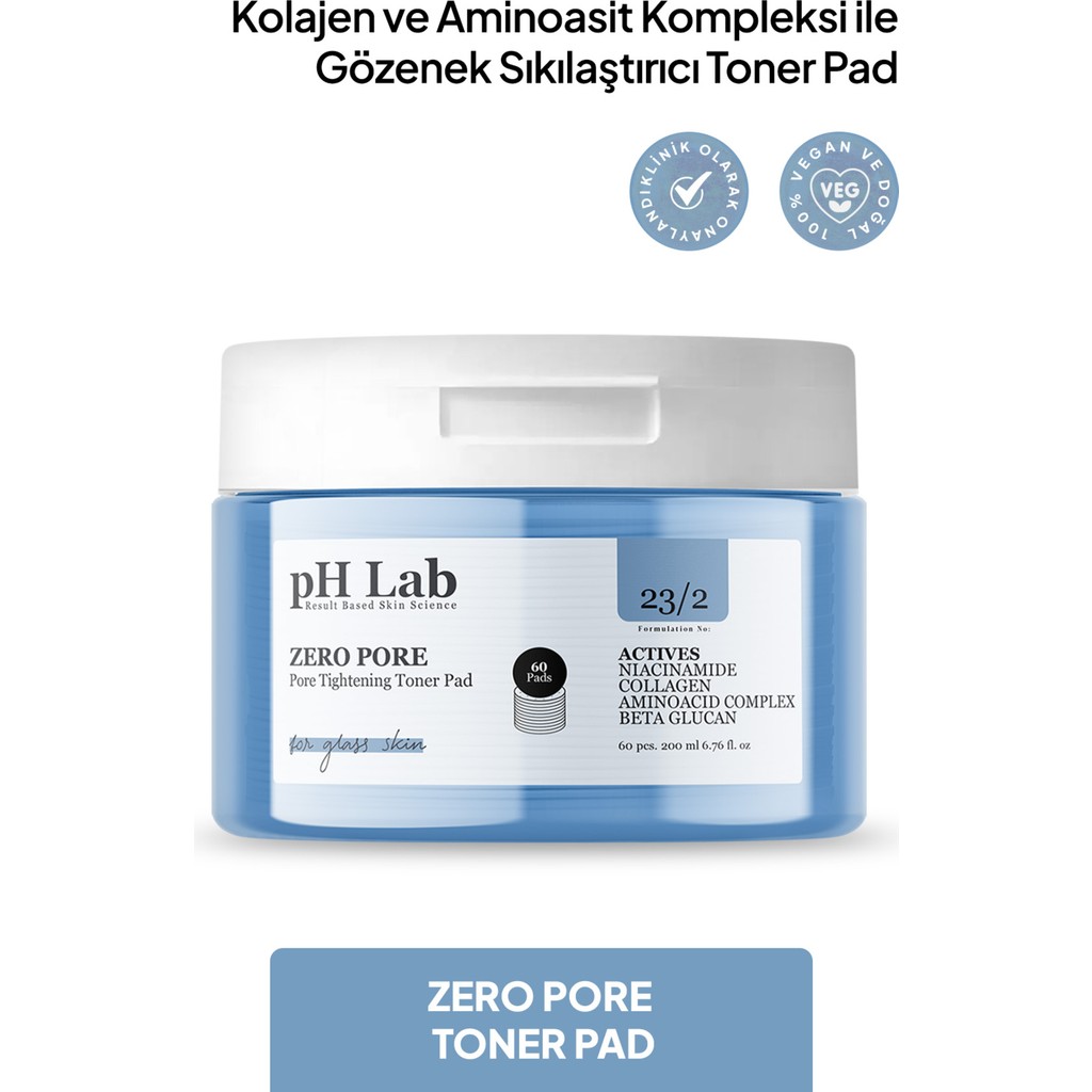 Ph Lab Zero Pore Toner Pedi 60 Adet Tüm Cilt Tipleri için Sıkılaştırıcı Etki Tonerler Fiyatı