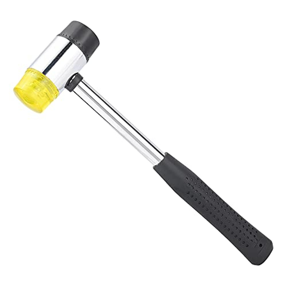 PH PandaHall 30mm Rubber Mallet, Dual Head Jewelry Hammer Soft Hammer Rubber Leather Hammer Rubber Hammer for Jewelry Making Leather Crafts Woodworking Flooring Installation Hand Tool