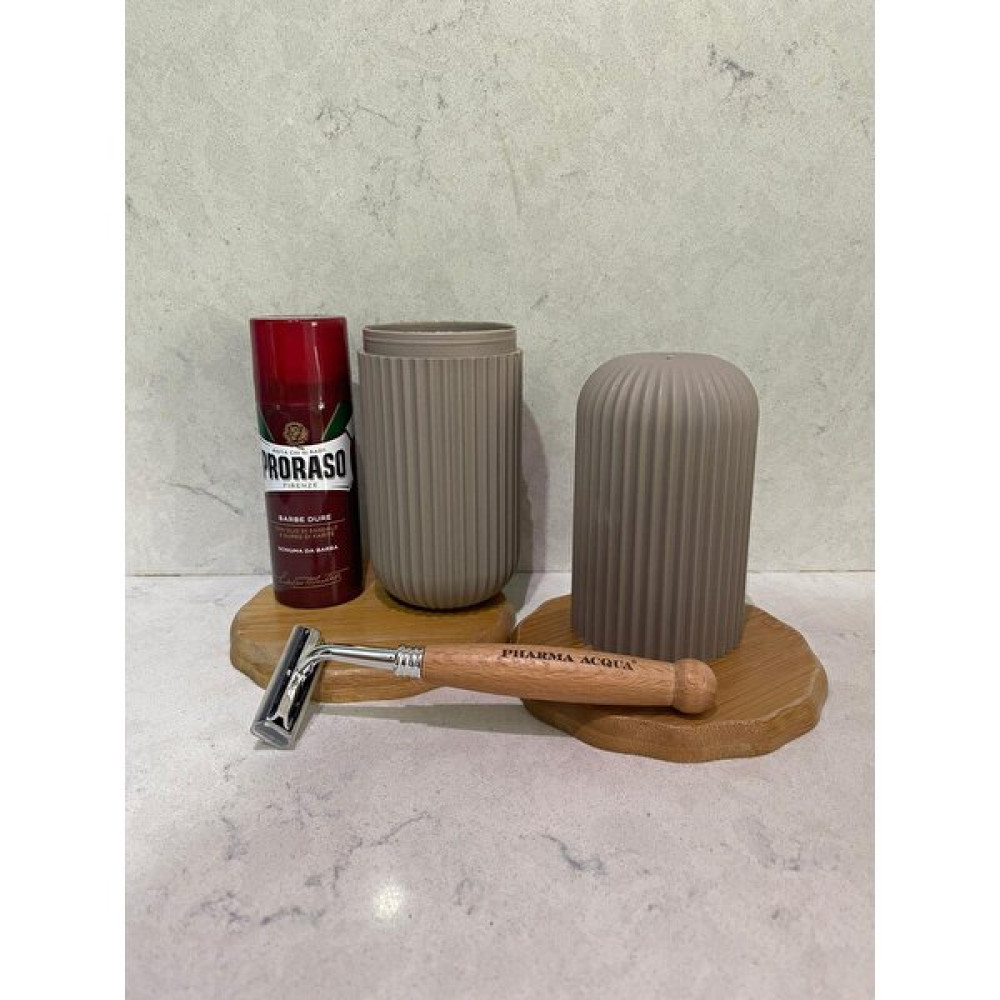 Pharma Acqua Tıraş Bakım Seti -Sandal Ağacı Özlü Tıraş Köpüğü 50 ml + Bambu Tıraş Bıçağı + Kahve Saklama Kabı Tıraş Jelleri / Köpükleri / Kremleri Fiyatı