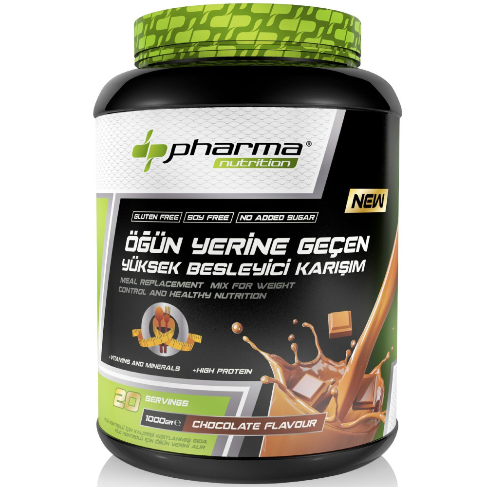 Pharma Nutrition Çikolata Aromalı Yüksek Proteinli Öğün Tozu Öğün Yerine Geçen Besleyici Shake 20 Servis 1000 Gr Protein Tozları Fiyatı