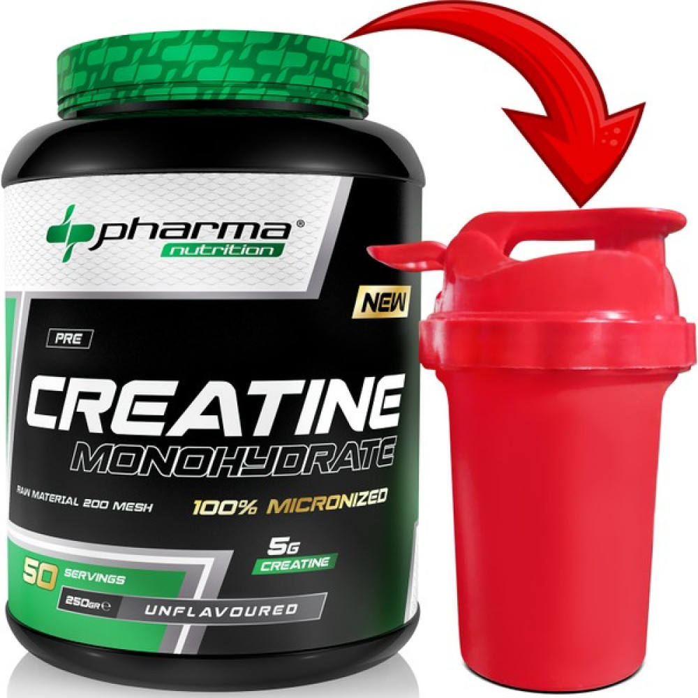Pharma Nutrition Creatine Monohydrate 250 gr 50 Servis + Shaker Hediyeli Sporcu Besinleri Fiyatı