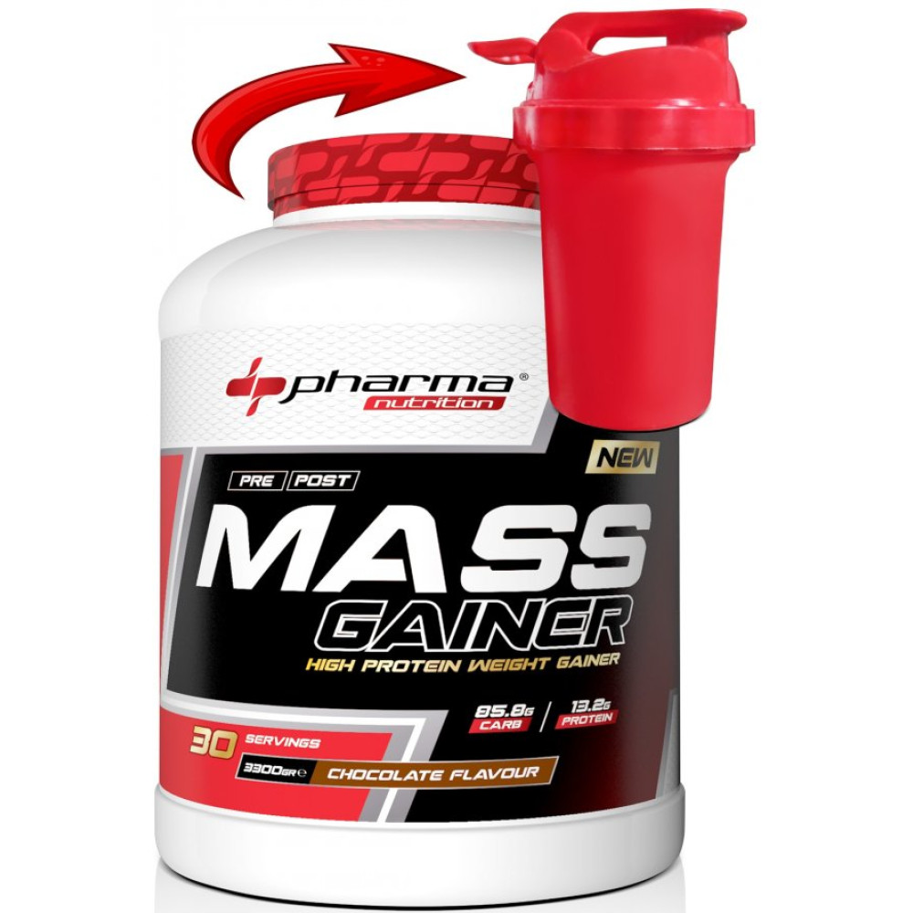 Pharma Nutrition Mass Gainer 3300 Gr Cikolata Aromali Kilo Kas Karbonhidrat Tozu Hacim 30 Servis Sporcu Besinleri Fiyatı