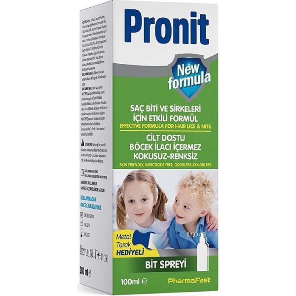 Pharma Pronit Bit-Spreyi 100 Ml Tarak Li - 1 Şampuan ve Saç Kremi Fiyatı