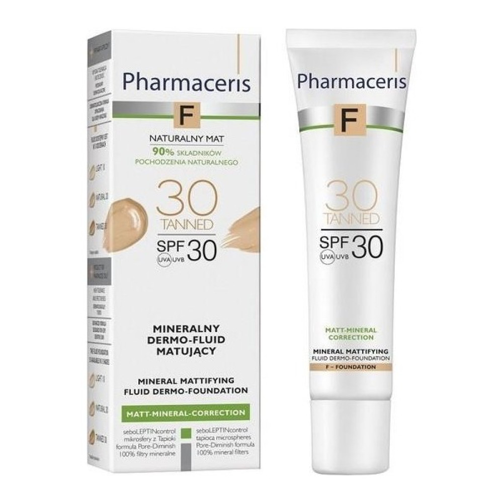 Pharmaceris F Mineral Matifying Fluid Dermo-Foundation 30 Tanned SPF30 30 ml Akne ve Sivilce Bakımı Fiyatı