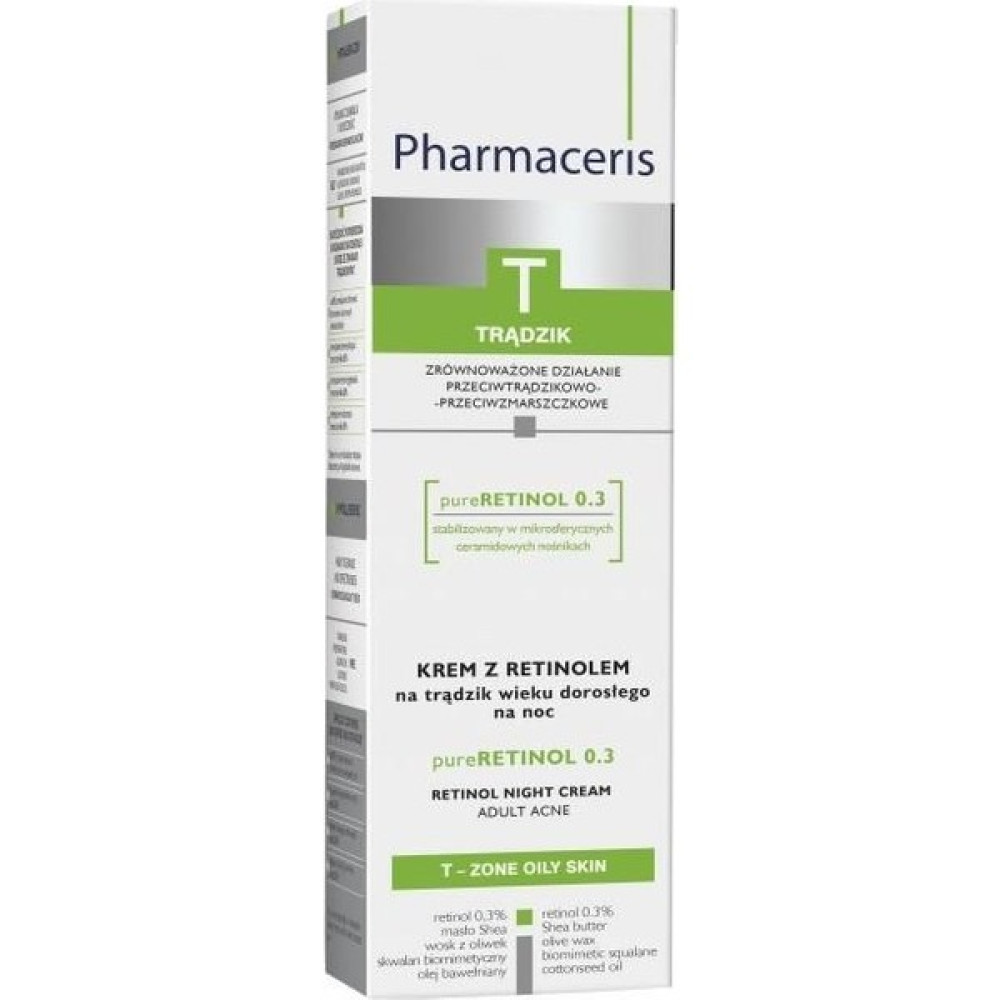 Pharmaceris T Retinol Night Cream Adult Acne 0.3 40 ml Akne ve Sivilce Bakımı Fiyatı