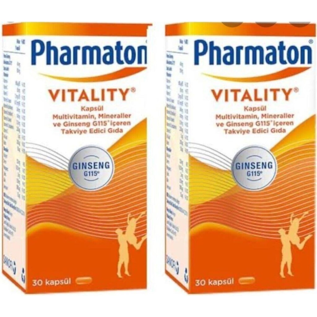 Pharmaton Vitality 30 Tablet Avantajlı 2'li Paket Sporcu Besini & Supplementler Fiyatı