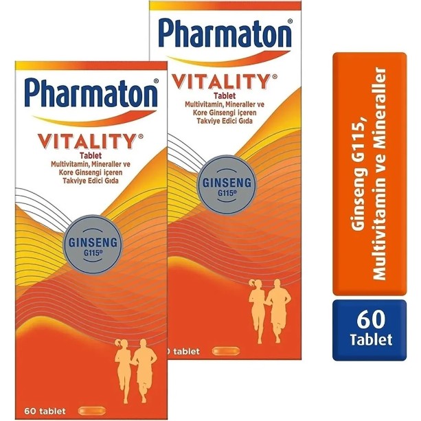 Pharmaton Vitality 60 Tablet 2 Adet Diğer Fiyatı